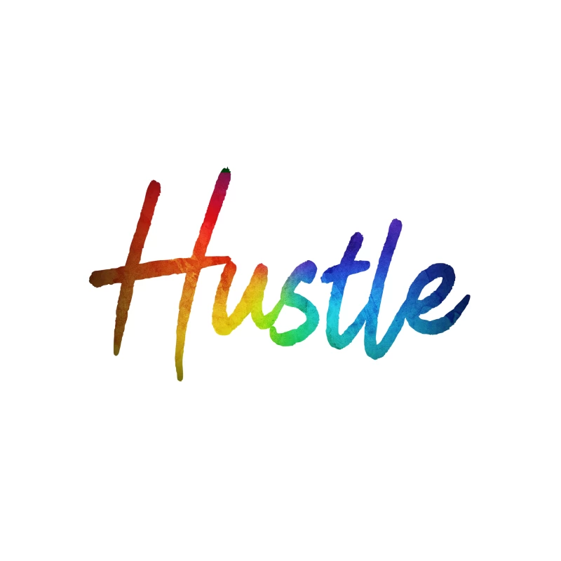 Colorful Hustle Typography Coffee Mug