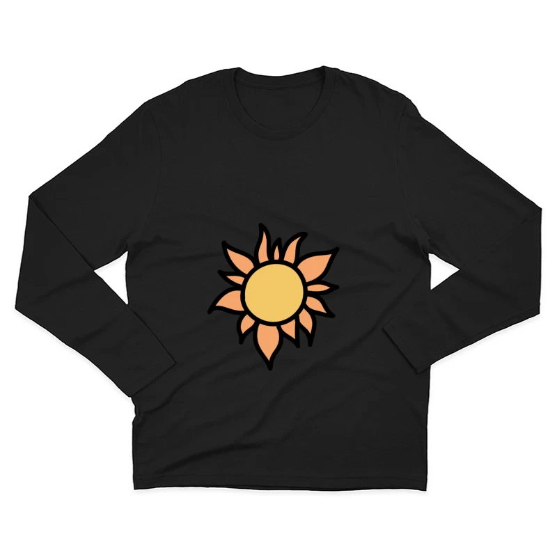 Illustration de soleil stylisé Homme Manches Longues T-Shirt