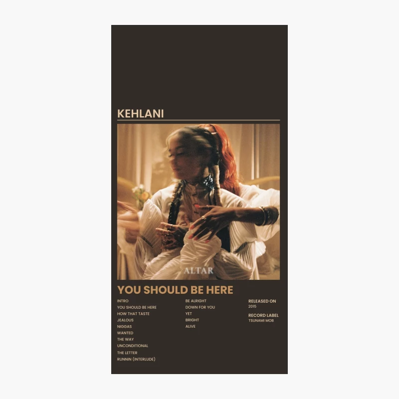 Kehlani's "You Should Be Here" Album Cover: R&B Artist in Vintage-Style Performance Photo iPhone Case
