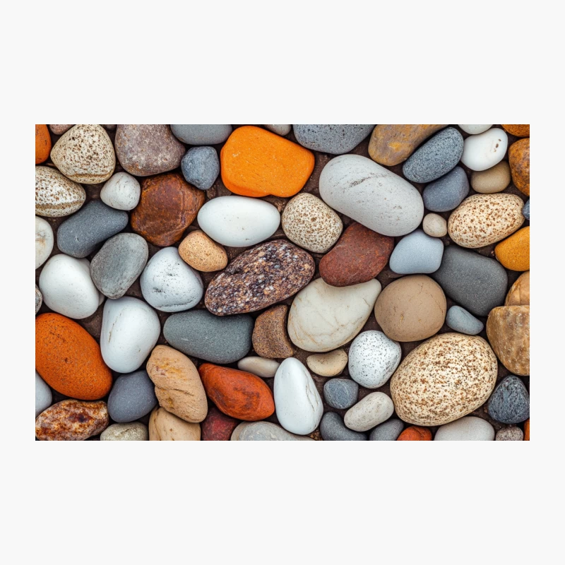 Colorful Smooth Pebbles: A Natural Beach Texture Travel Mug