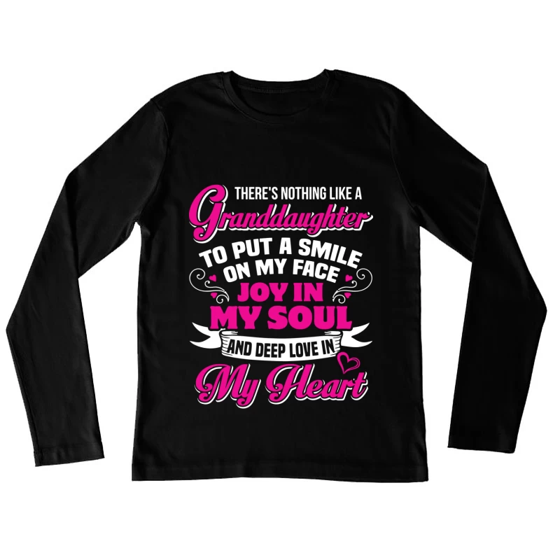 Amour et Joie d'une Petite-Fille Femme Manches Longues T-Shirt