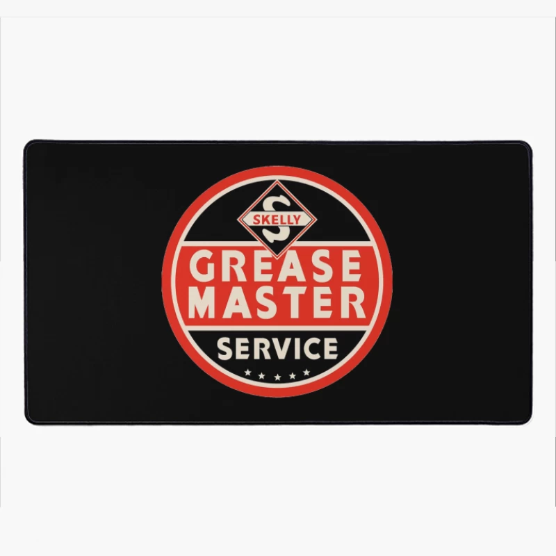 Vintage Skelly Grease Master Service Station Sign Desk Mat