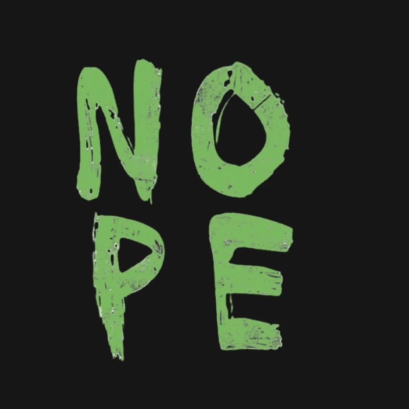 Grüne Textkunst - Nope Herren T-Shirt