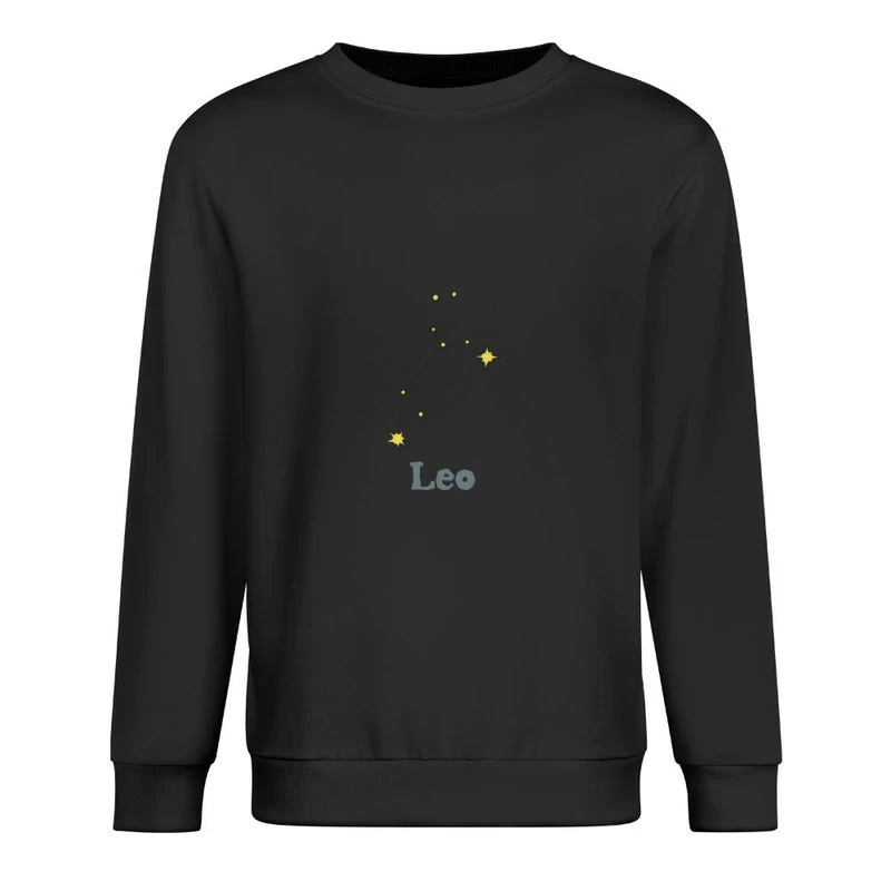 Sternbild Leo mit gelben Sternen Herren Pullover Sweatshirt