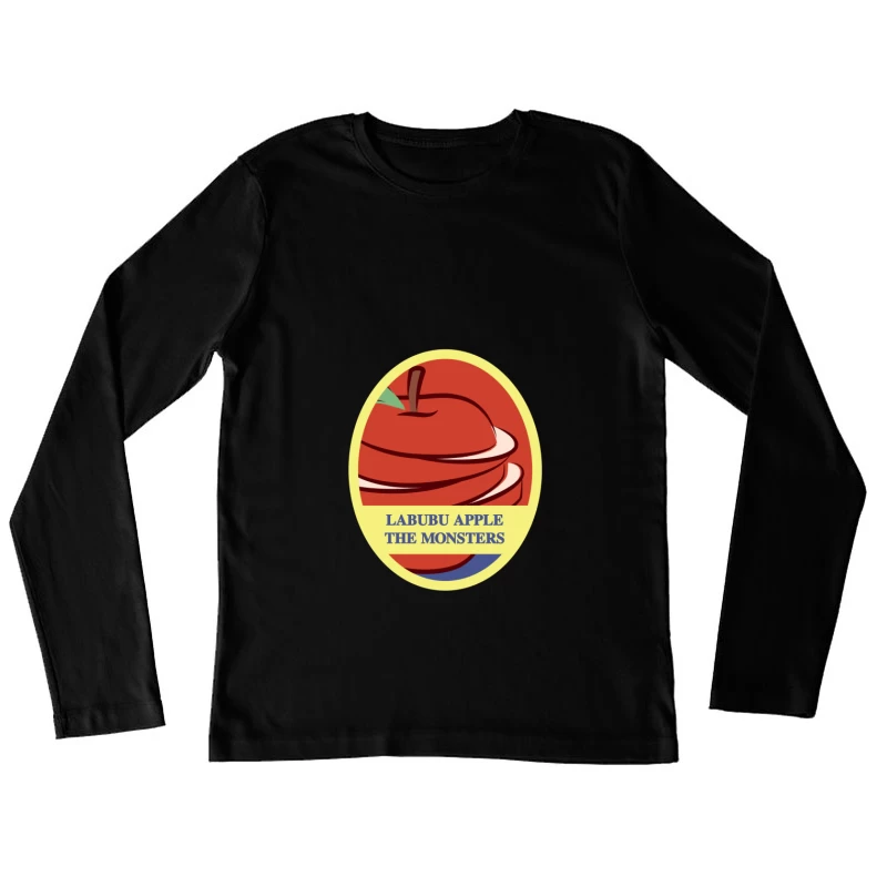 Labubu Apple Die Monster Emblem Damen Langarm T-Shirt