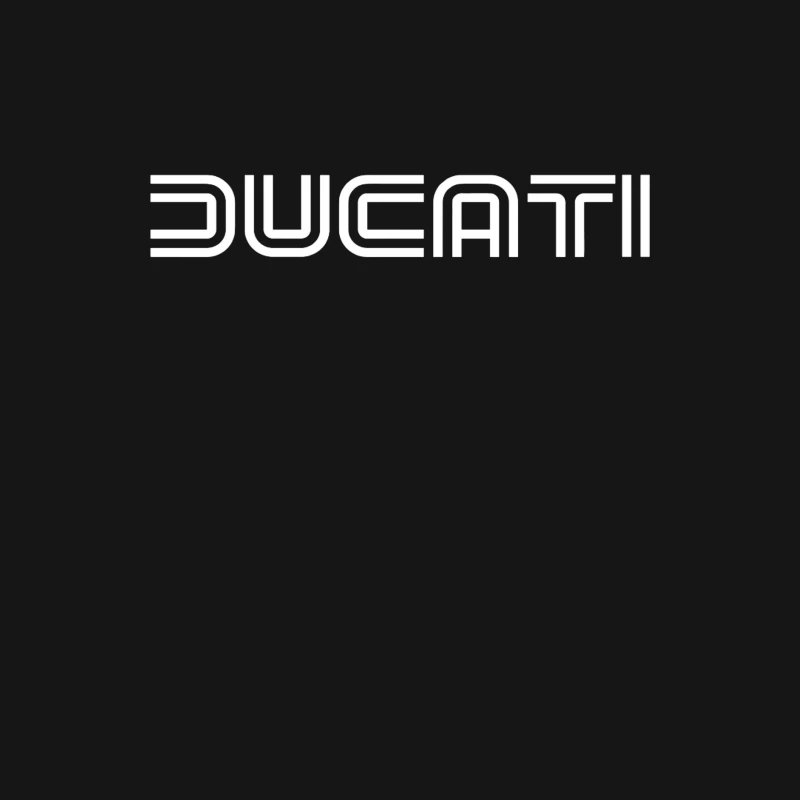 Minimalist Ducati Logo Design in White Male Long Sleeve T-Shirt