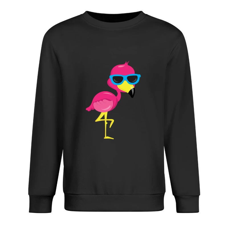 Flamant rose cool avec lunettes de soleil Homme Sweat-shirt à enfiler