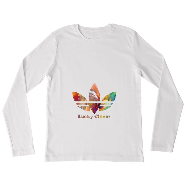 Buntes Logo mit Kleeblatt Damen Langarm T-Shirt