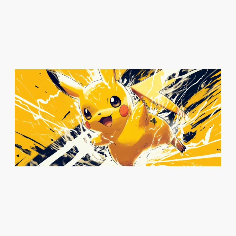 Dynamic Pikachu: Electrifying Pokemon Art Coffee Mug