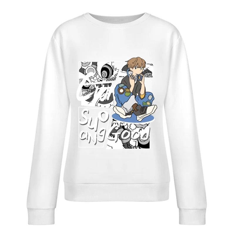 Fantasievolle Kunst mit Kopfhörern Damen Pullover Sweatshirt