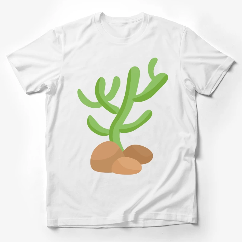 Illustration de cactus sur des rochers Homme T-Shirt