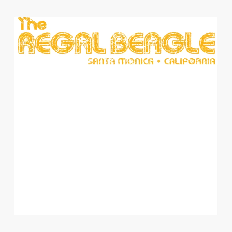 Retro Yellow Logo for The Regal Beagle Restaurant in Santa Monica Throw Pillow