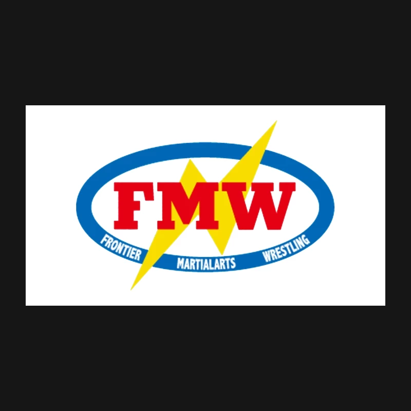 FMW Wrestling and Martial Arts Logo with Lightning Bolt Desk Mat
