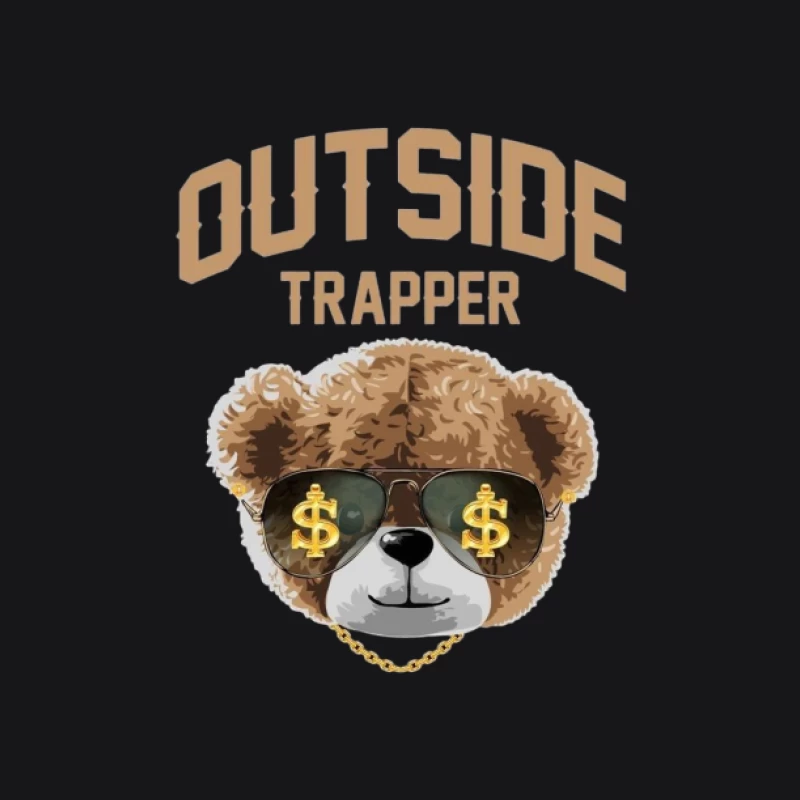 Coole Bär mit Dollarbrille Herren Pullover Hoodie