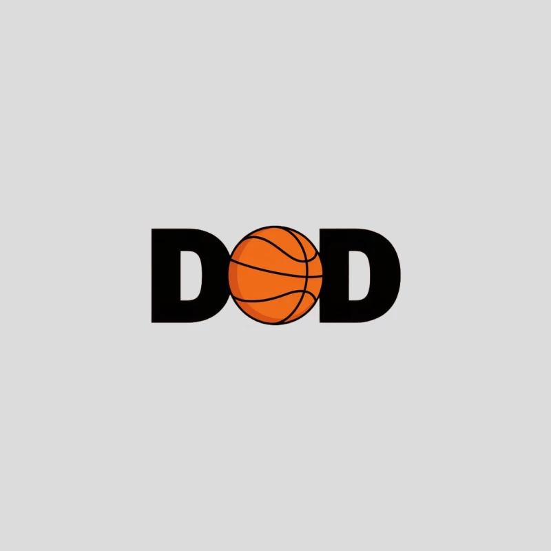 Basketball Dad Minimalist Logo Typography Design Baseball Cap