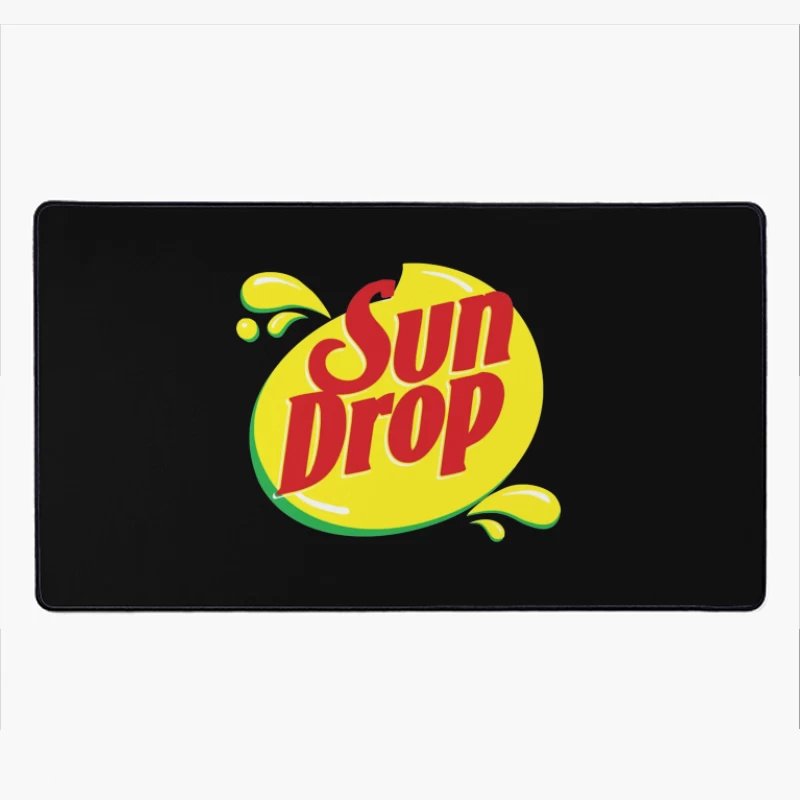 Sun Drop Soda Brand Vintage Logo Design Desk Mat