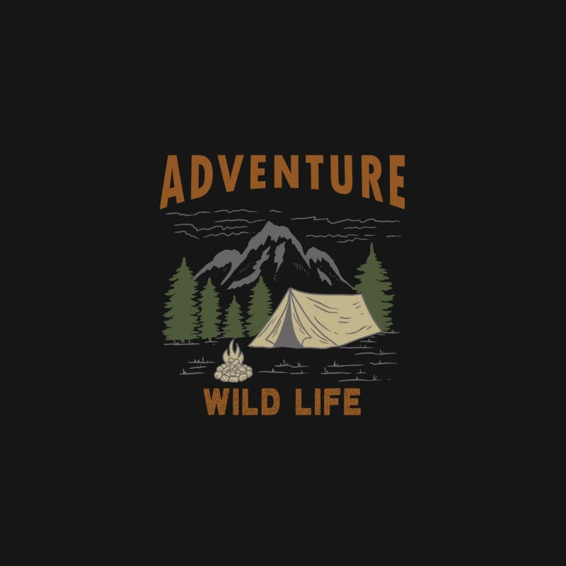 Abenteuer im wilden Leben: Camping vor der Bergkulisse Herren Langarm T-Shirt