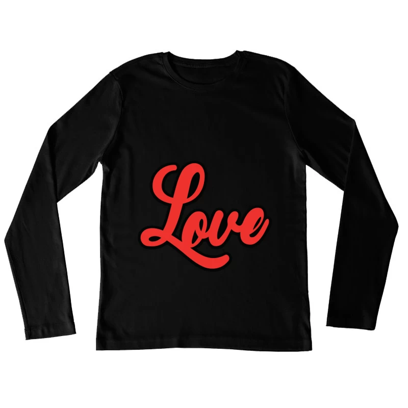 Motif avec amour rouge Femme Manches Longues T-Shirt