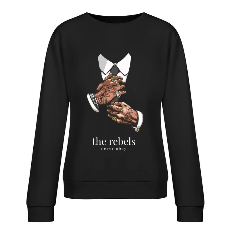 Rebellisches Tattoo-Design Damen Pullover Sweatshirt