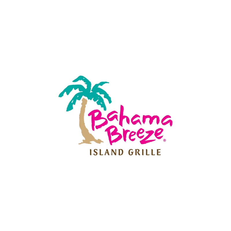 Bahama Breeze Island Grille Restaurant Logo with Tropical Palm Tree Desk Mat