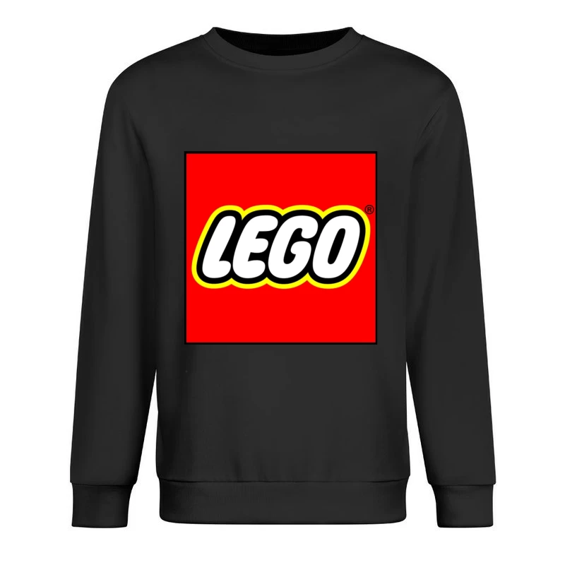 Classic LEGO Logo with Red Background and Yellow Border Male Pullover Sweatshirt