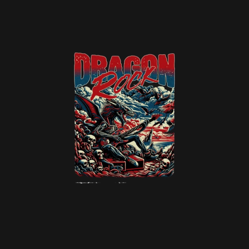 Affiche de concert de rock dragon Homme Manches Longues T-Shirt