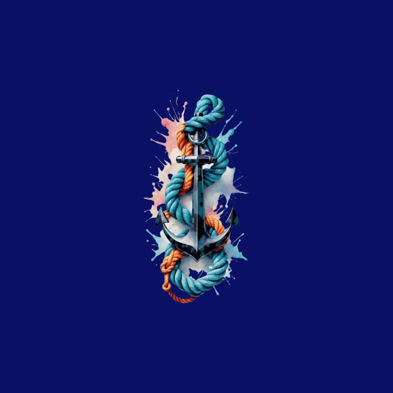 Anchor with Colorful Ropes Travel Mug