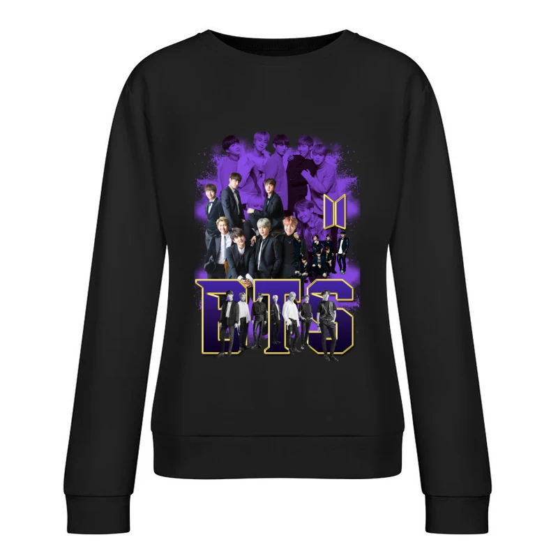 BTS Music Group Collage Female Pullover Sweatshirt