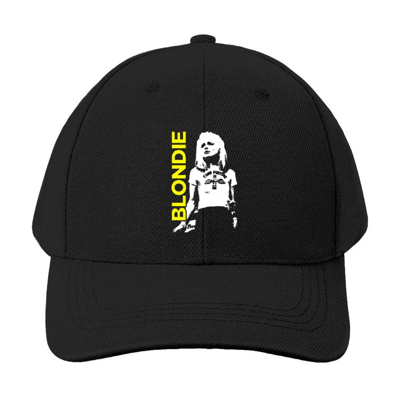 Black and White Punk Rock Artistic Portrait Baseball Cap