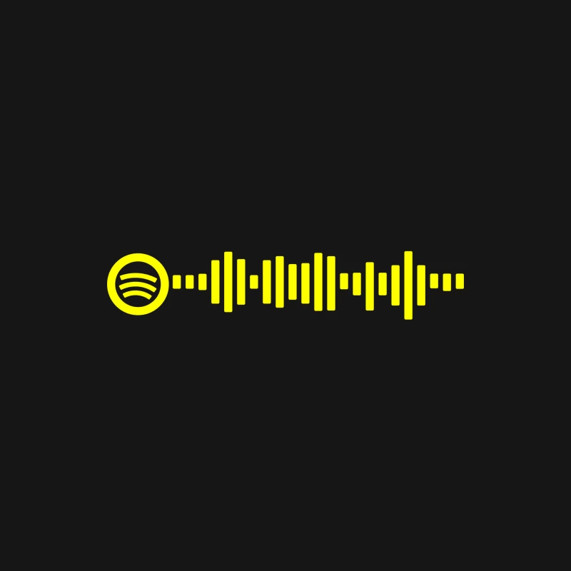 Spotify Code in Gelb Herren Langarm T-Shirt