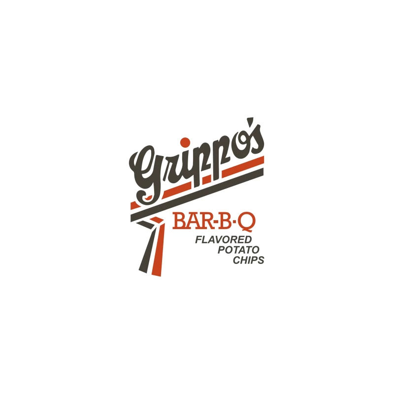 Vintage Grippo's BBQ Potato Chips Logo Design iPhone Case