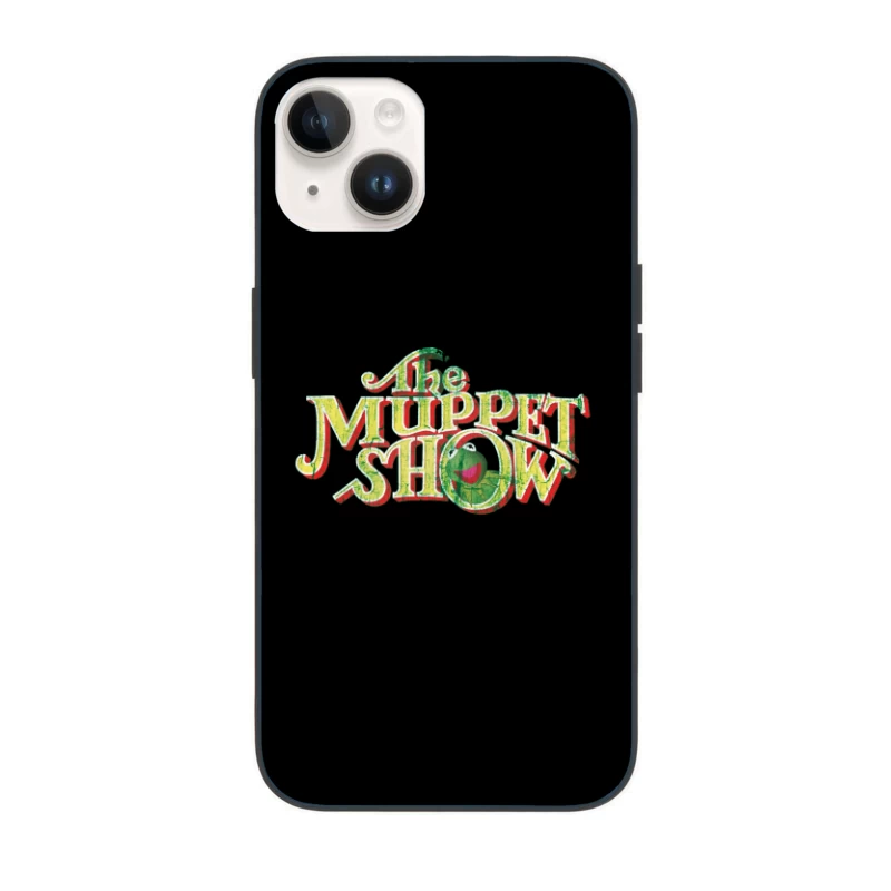 Vintage Logo Design of The Muppet Show with Green Frog Character iPhone Case