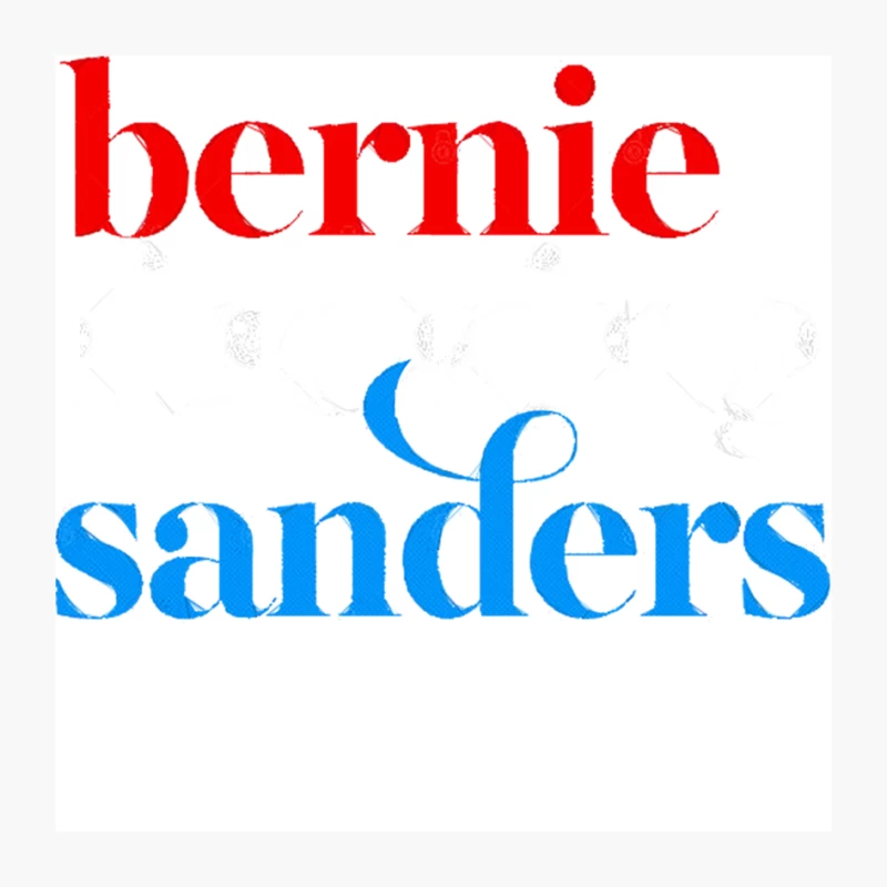 Bernie Fucking Sanders - Red, White And Blue Typography Design Pin