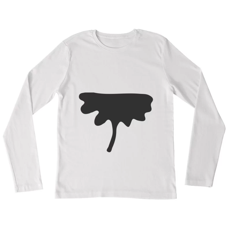 Tache abstraite noire Femme Manches Longues T-Shirt