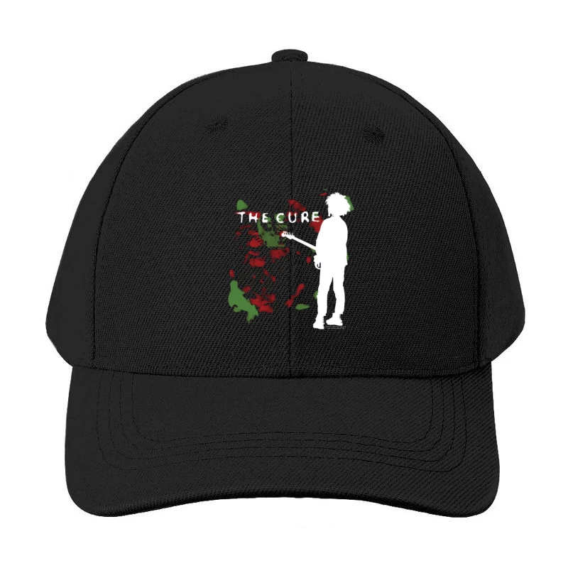 Abstract Silhouette with Red and Green Graffiti Art Baseball Cap