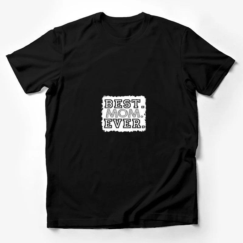 Design Typographique Noir et Blanc Homme T-Shirt