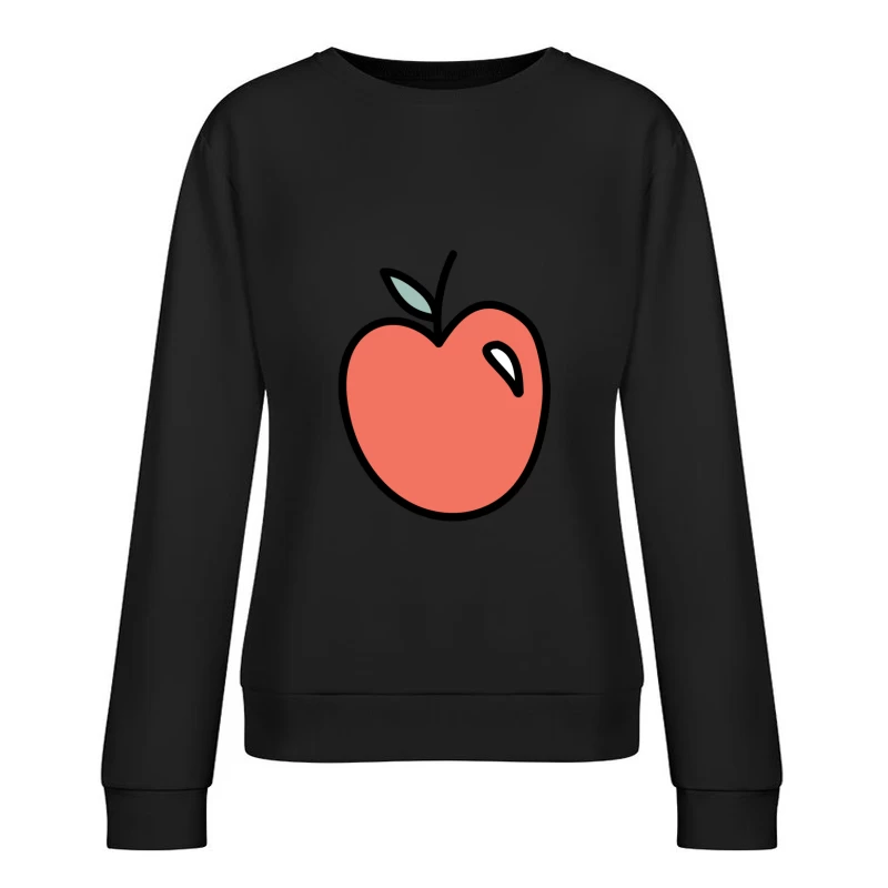 Illustration de pomme minimaliste Femme Sweat-shirt à enfiler