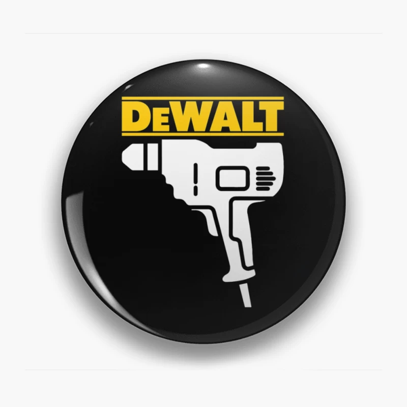 DeWalt Power Tool Drill Silhouette Design Pin