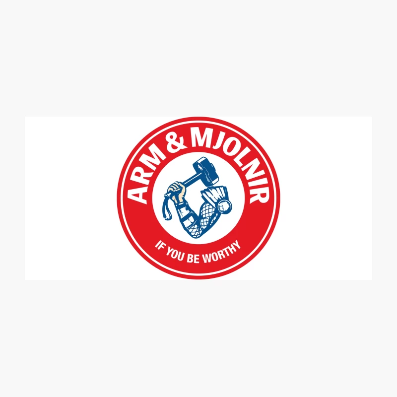 Viking Strength Logo: Arm and Hammer in Red Circle Coffee Mug