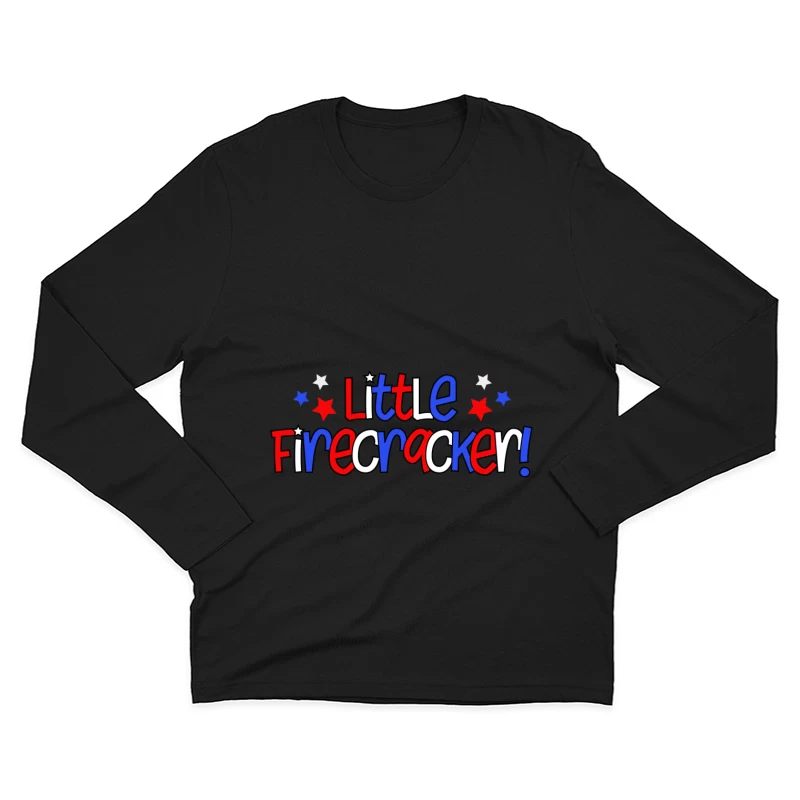 Design coloré avec étoiles et texte Homme Manches Longues T-Shirt