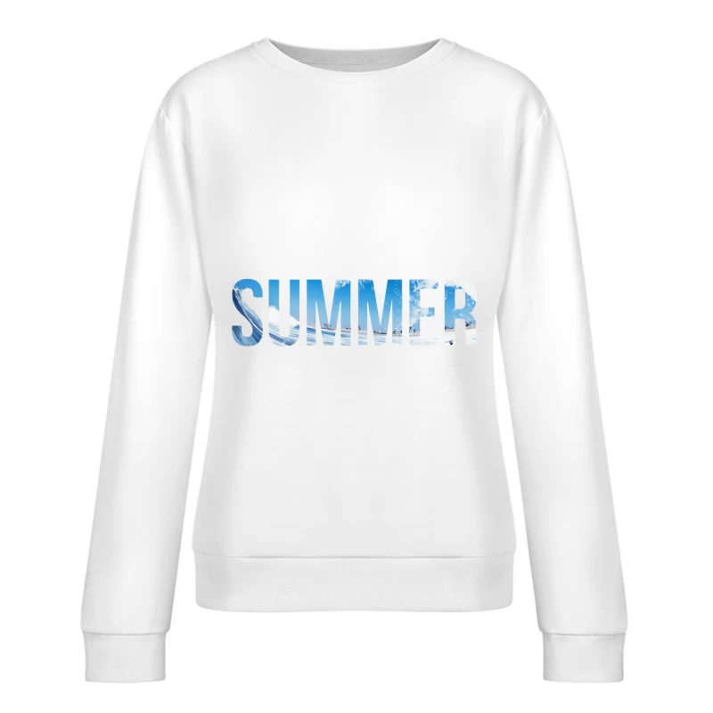 Sommer mit Ozeanwellen Damen Pullover Sweatshirt
