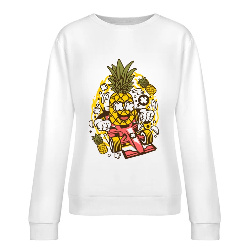 Ananas Rigolo Pilote Femme Sweat-shirt à enfiler