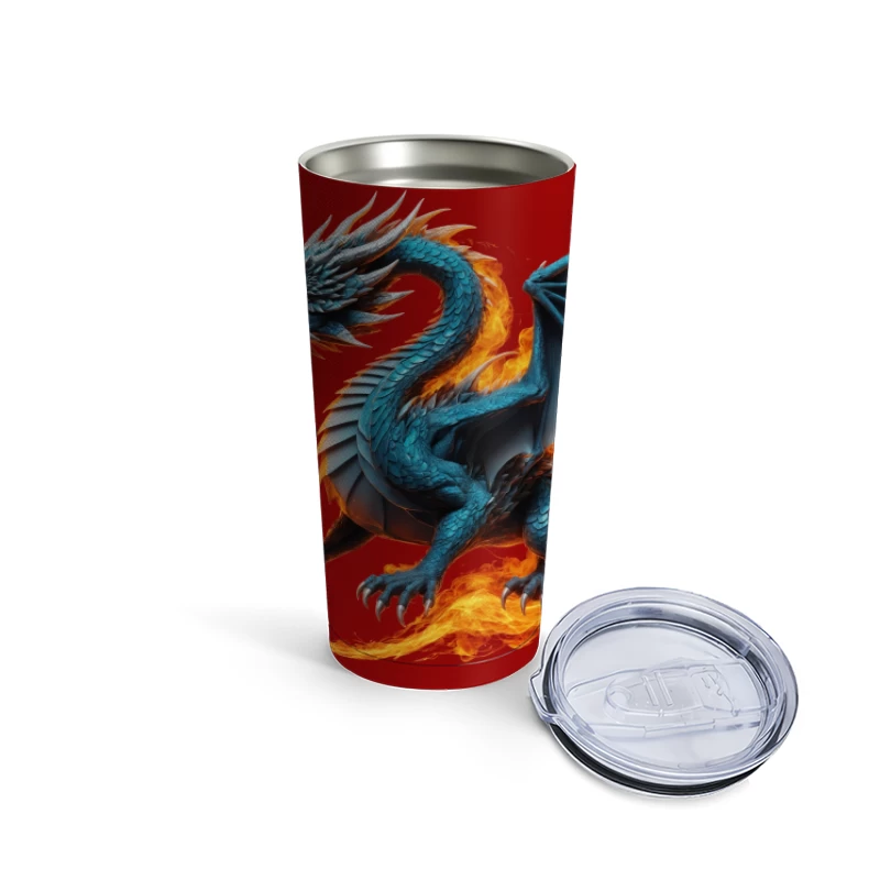 Mythical Fire-Breathing Dragon Travel Mug