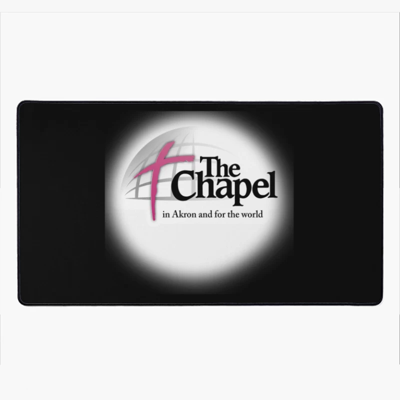 The Chapel Church Logo with Pink Cross - Akron Religious Organization Desk Mat