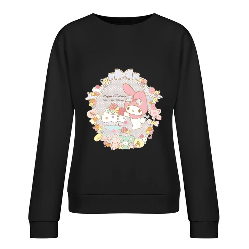 Fête d'anniversaire mignonne avec My Melody Femme Sweat-shirt à enfiler