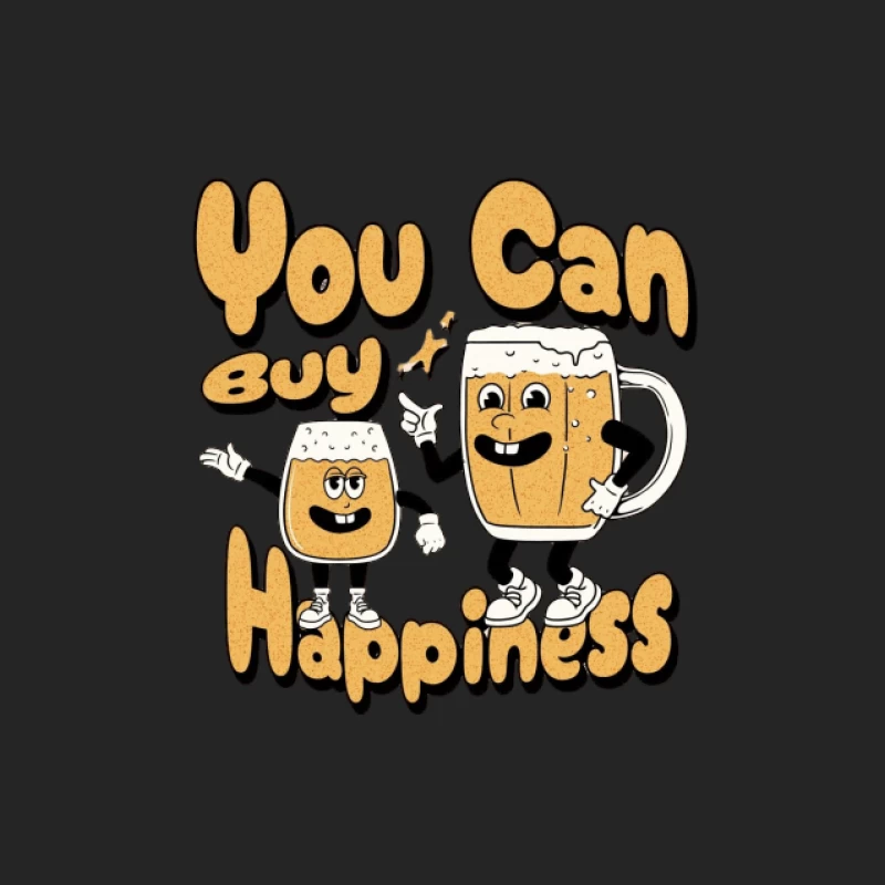 Illustration de Bière et Bonheur Homme Sweat-shirt à enfiler