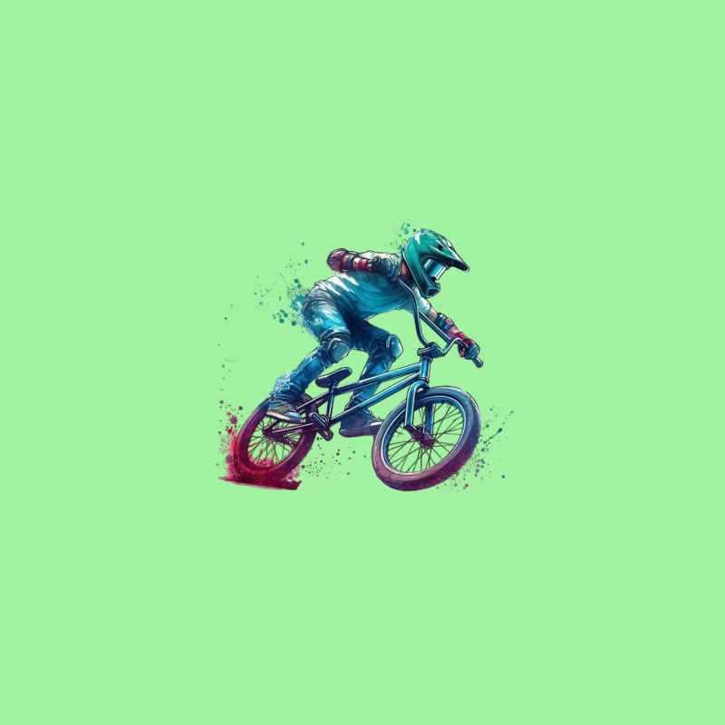 Dynamic BMX Biker in Action iPhone Case