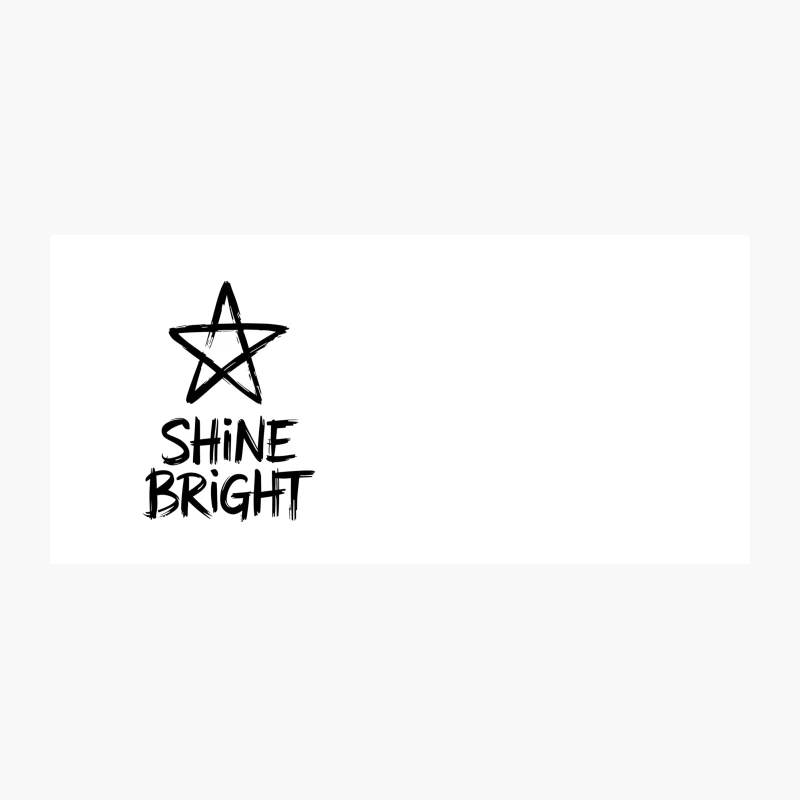 Motivational Star: Shine Bright Typography Coffee Mug