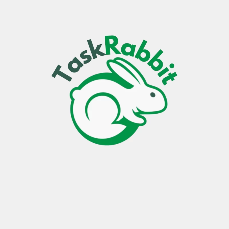 TaskRabbit Green Circular Rabbit Logo Design Male Tank Top