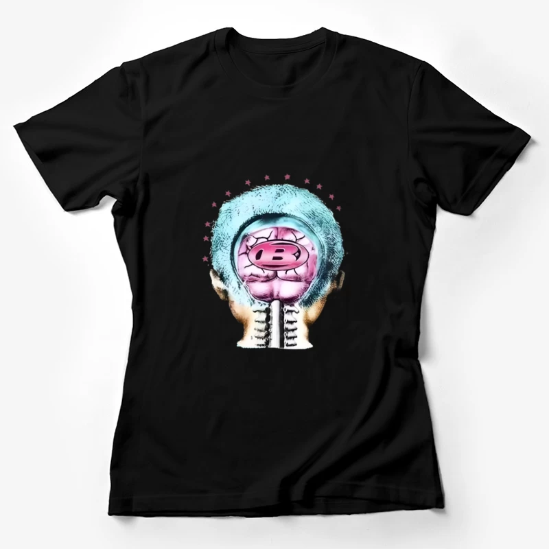 Cerveau Rétro avec Logo Femme T-Shirt
